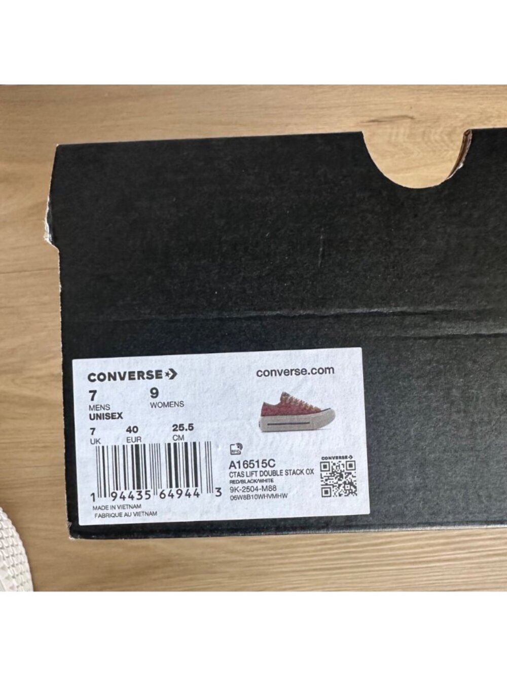 ⭐Converse Lift Double Stack Platform Low Sz 7 Men's shoes Sneakers Red A16515C⭐ - Picture 7 of 8